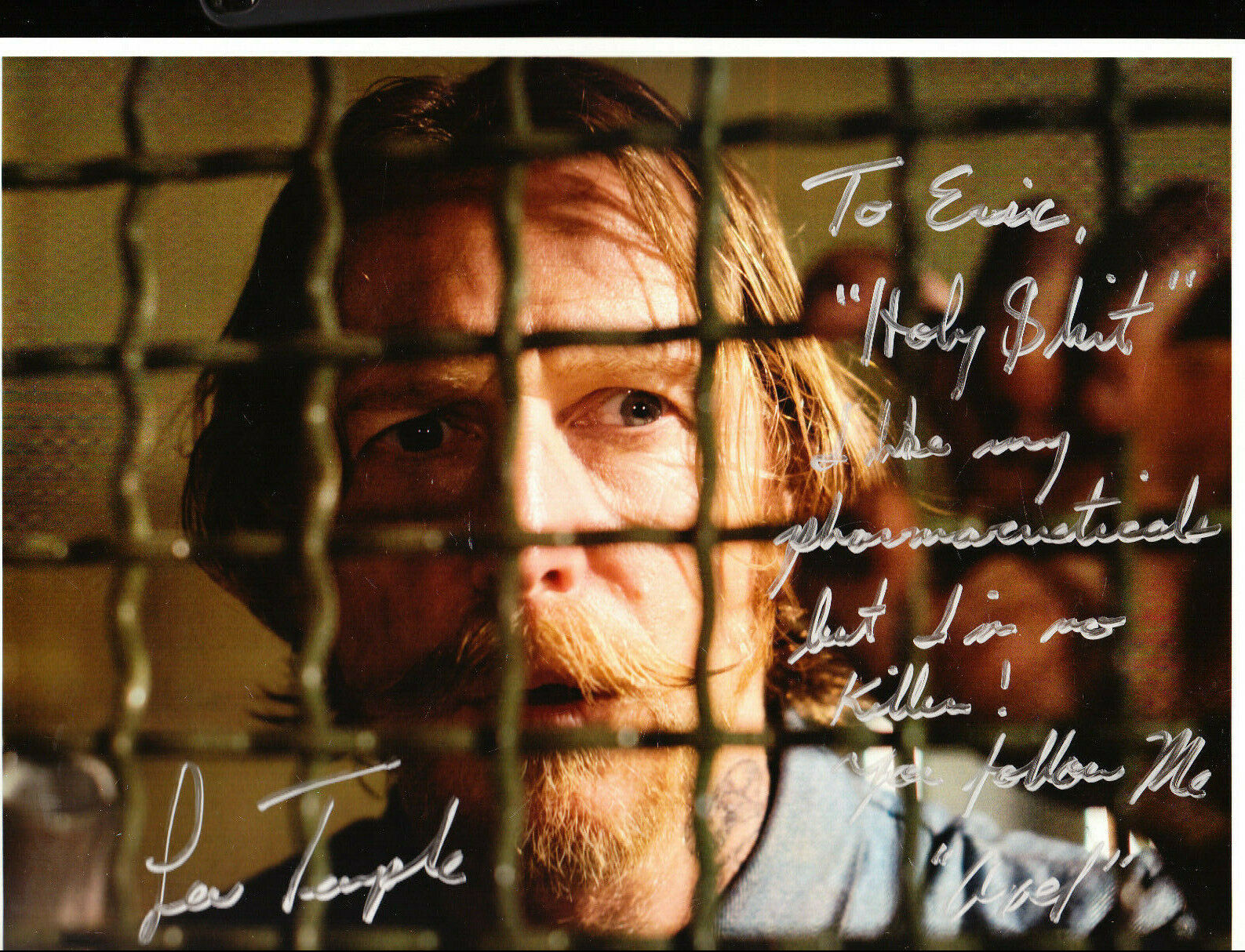 LEW TEMPLE AUTOGRAPH SIGNED 8X10 Photo Poster painting COA WALKING DEAD