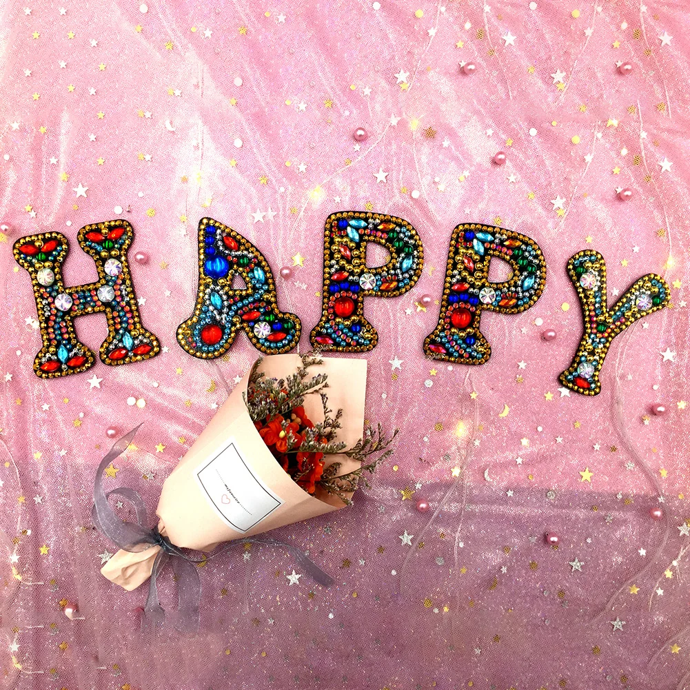 DIY Alphabet Key Chain Diamond Painting Letters Women Bag Keyring Pendant Gift(A-Z)