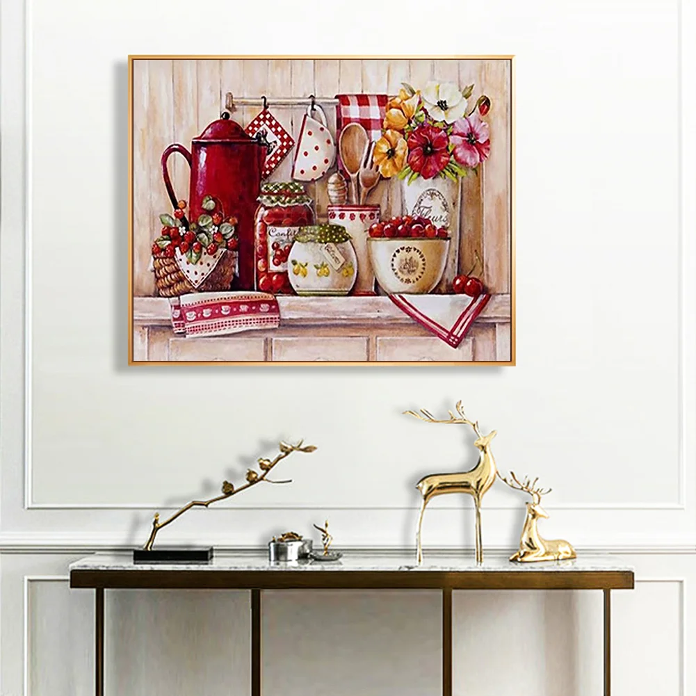 Diamond Painting - Full Round Drill - Kitchen Table(50*40cm)