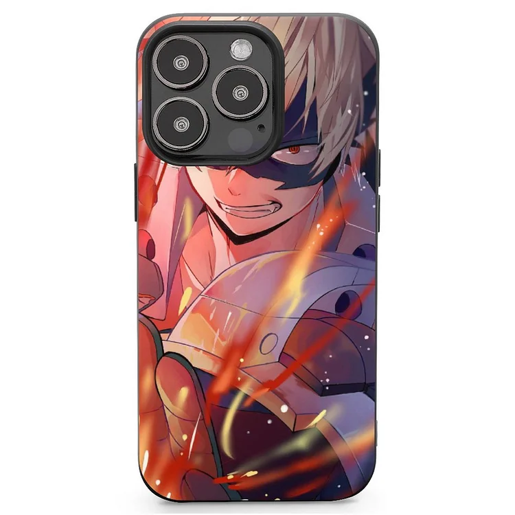 Blonde Fire Katsuki Bakugou My Hero Academia Orange Eyes Anime My Hero Academia Phone Case Mobile Phone Shell IPhone 13 and iPhone14 Pro Max and IPhone 15 Plus Case - Heather Prints Shirts