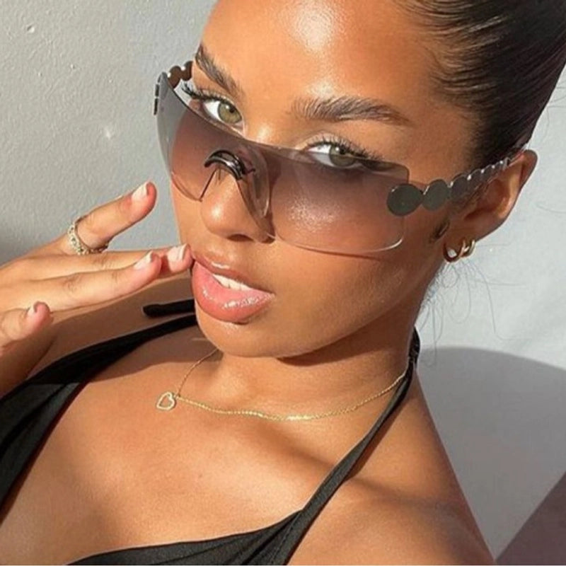 Vintage Style Classic Style Solid Color Pc Square Frameless Glasses4