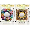 (US Local)2D Flat DIY Flowers Hanging Mirror Diamond Art Kits Wall Door Decoration