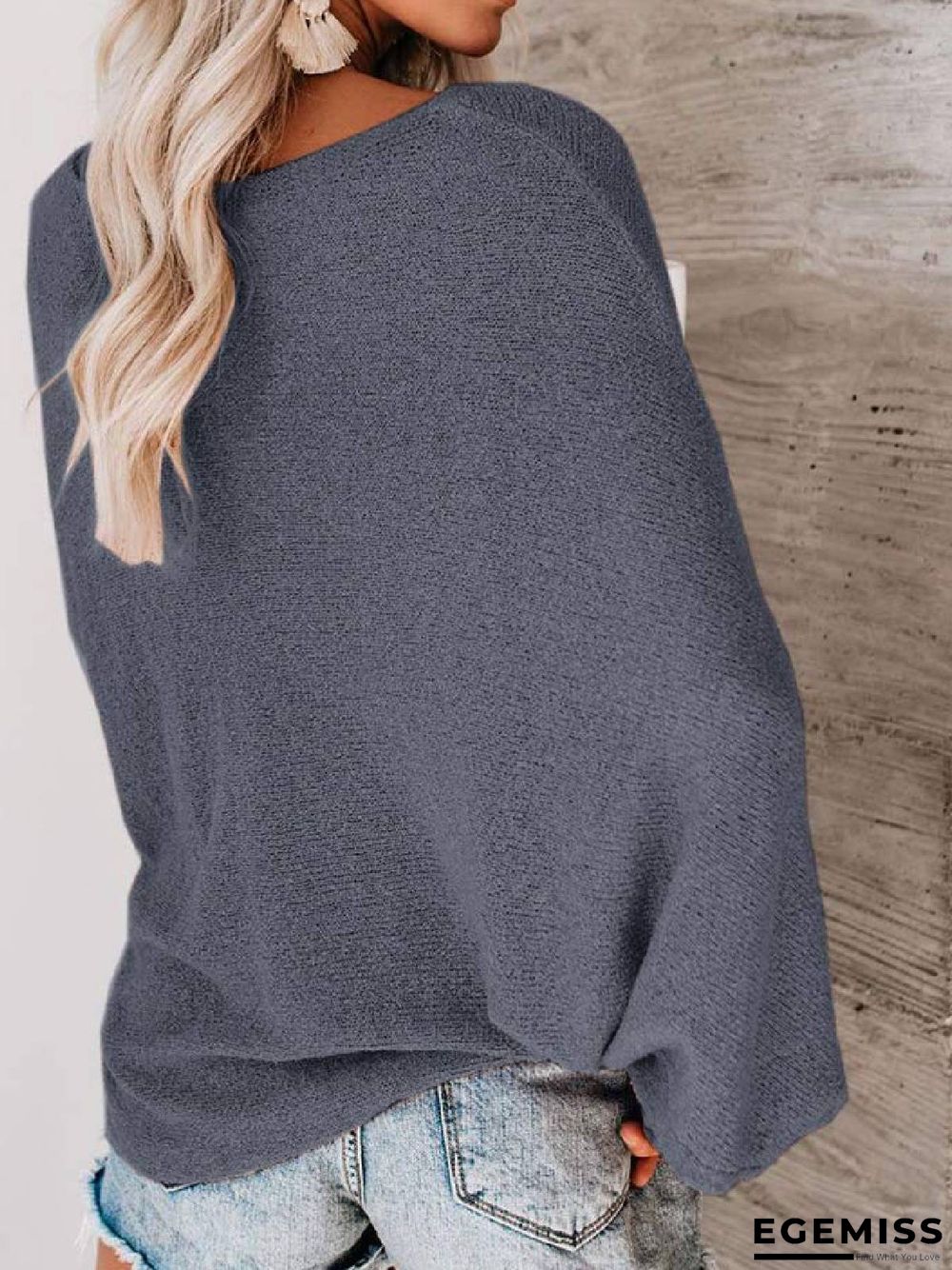 Long Sleeve Round Neck Cotton-Blend Shirts & Tops | EGEMISS