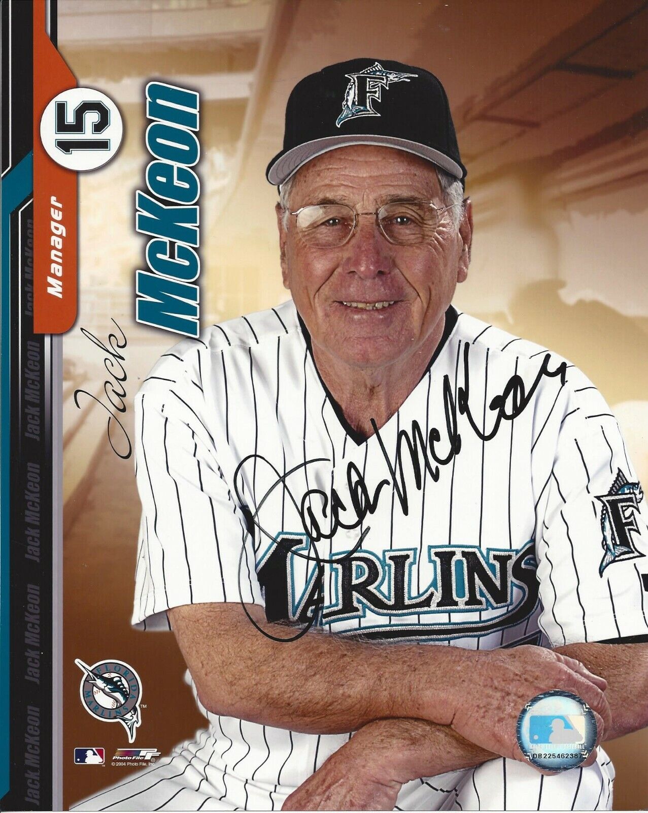 Jack McKeon Autographed 8x10 Florida Marlins#S1046