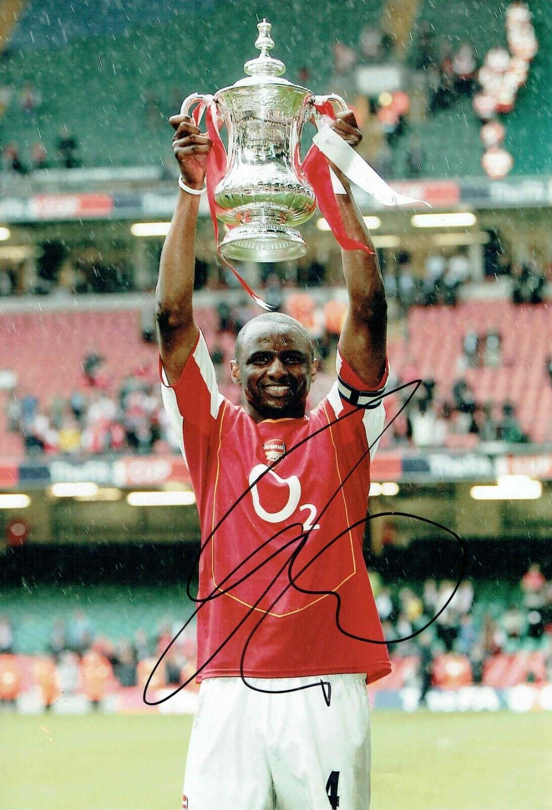 Patrick VIEIRA Signed Autograph 12x8 Photo Poster painting AFTAL RD COA Arsenal Football Legend