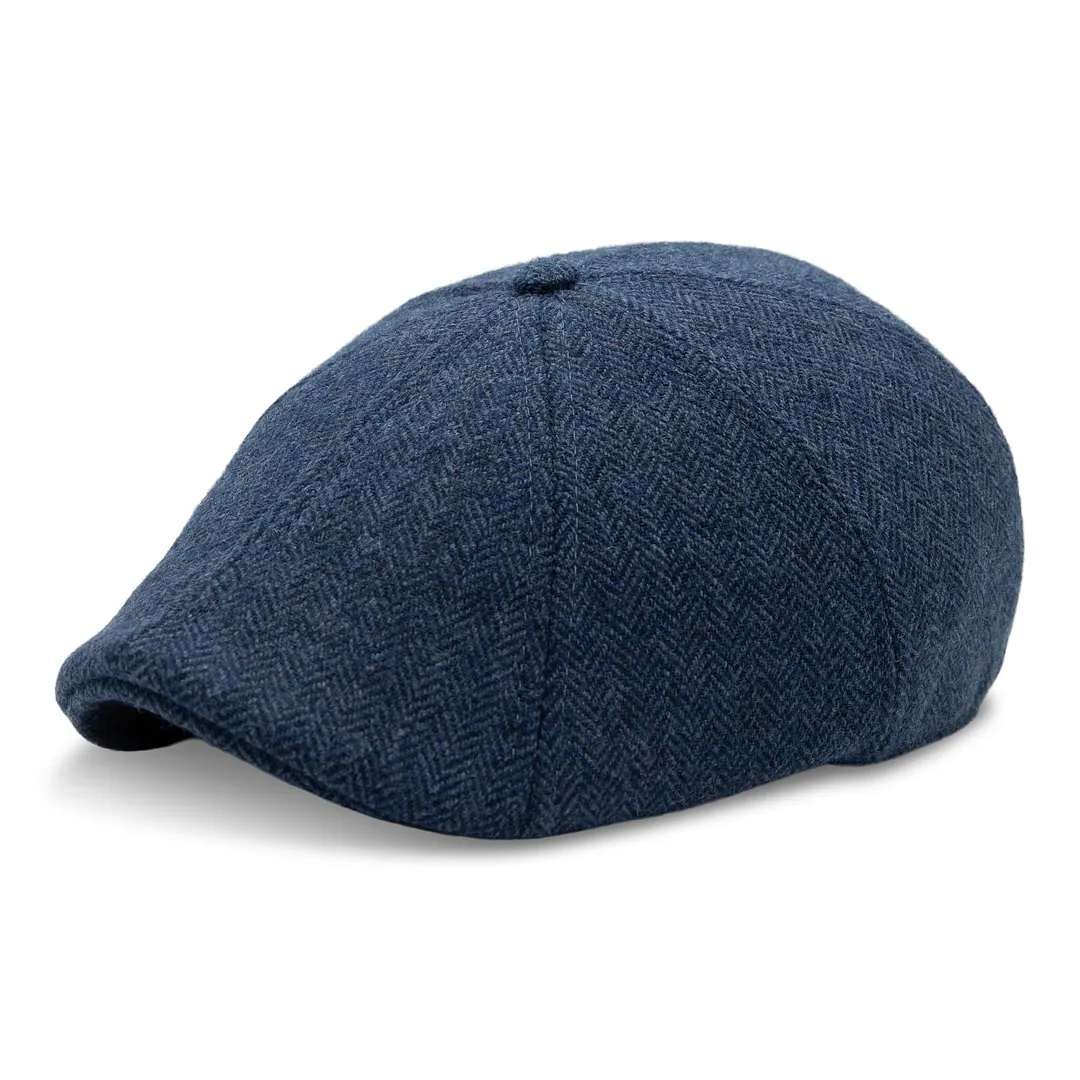 Hatsfashion-The Insulated Peaky   Cap - Indigo Blue