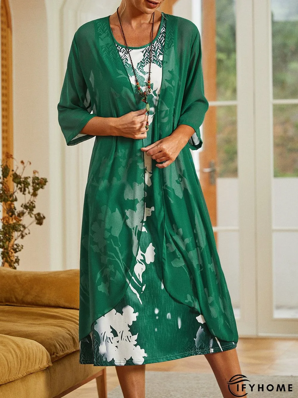 Floral Cotton Blends Two Piece Set | IFYHOME