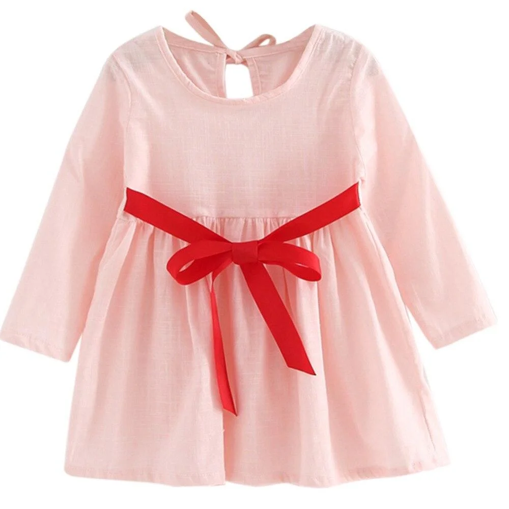 Summer Girl Dress Kids Children Dress Girls Long Sleeve Plaid Dress Soft Cotton Summer Princess Dresses Baby Girls Clothes