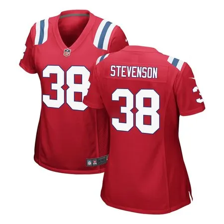 Women's New England Patriots #38 Rhamondre Stevenson  Red Game Player Jersey
