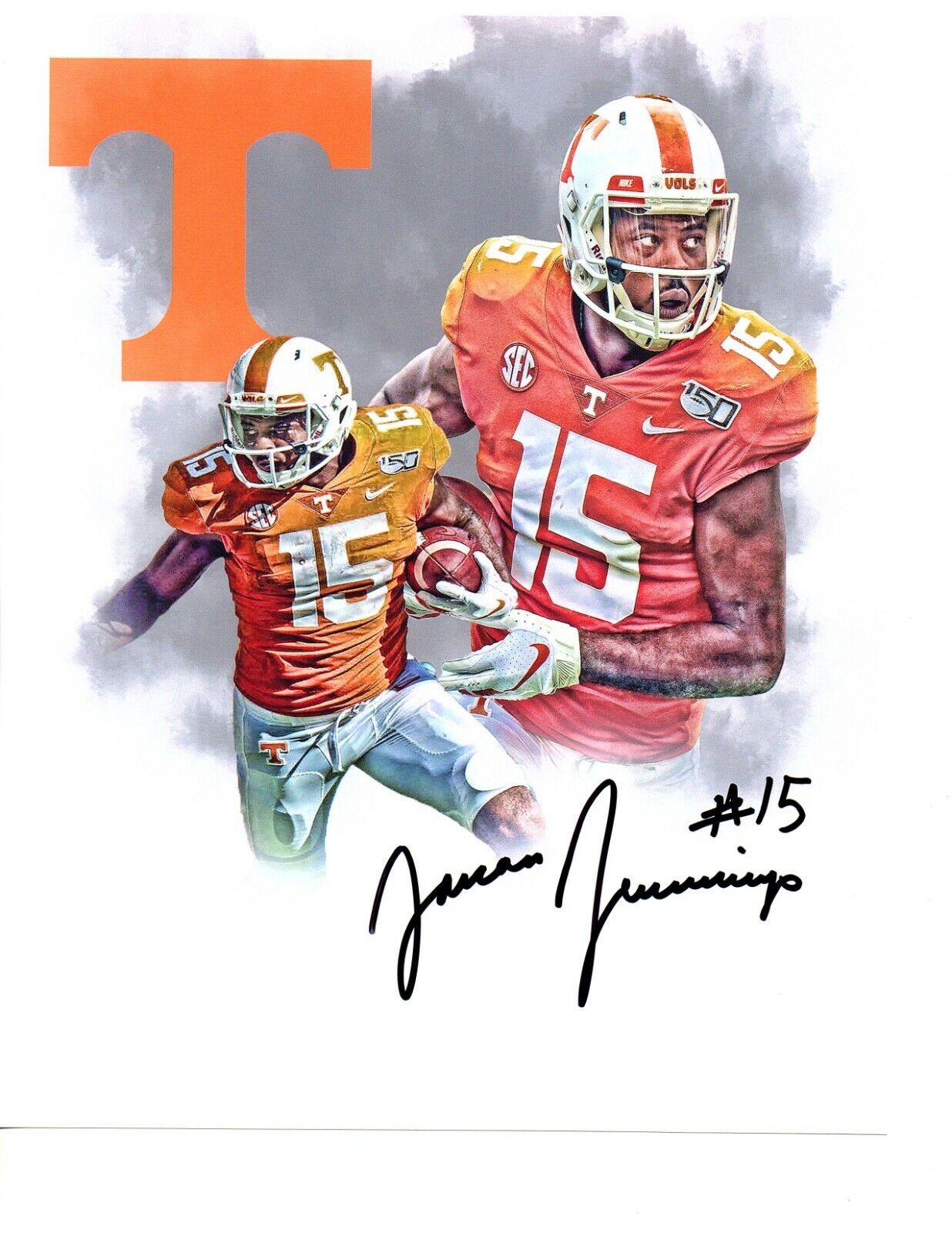 Jauan Jennings Tennessee Vols signed autograph 8x10 football Photo Poster painting edit ROCKY b