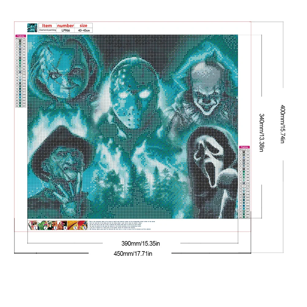 Diamond Painting - Full Round Drill - Horror Figures(Canvas|45*40cm)