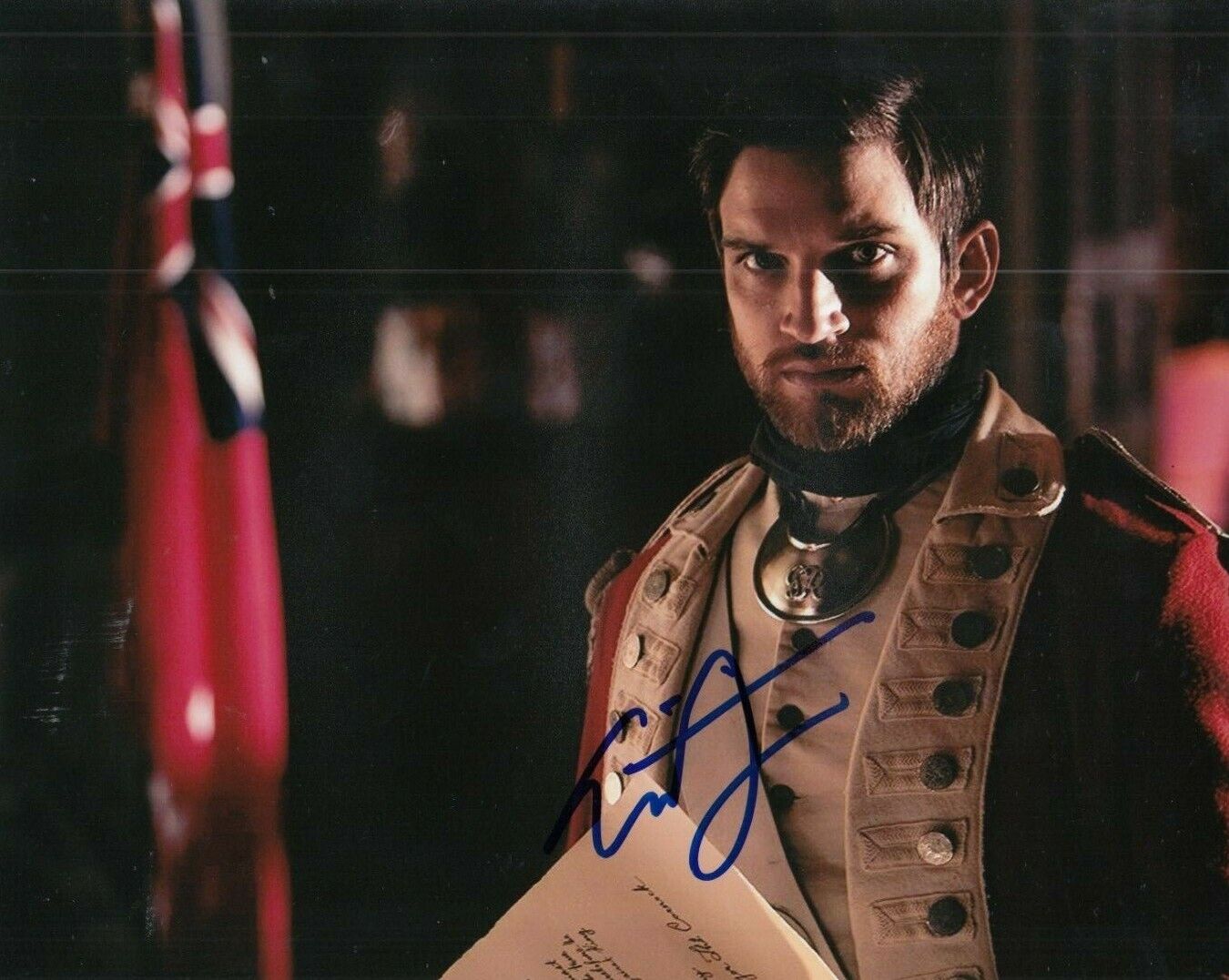 EVAN JONIGKEIT signed (FRONTIER) TV Show 8X10 Photo Poster painting *Captain Chesterfield* W/COA