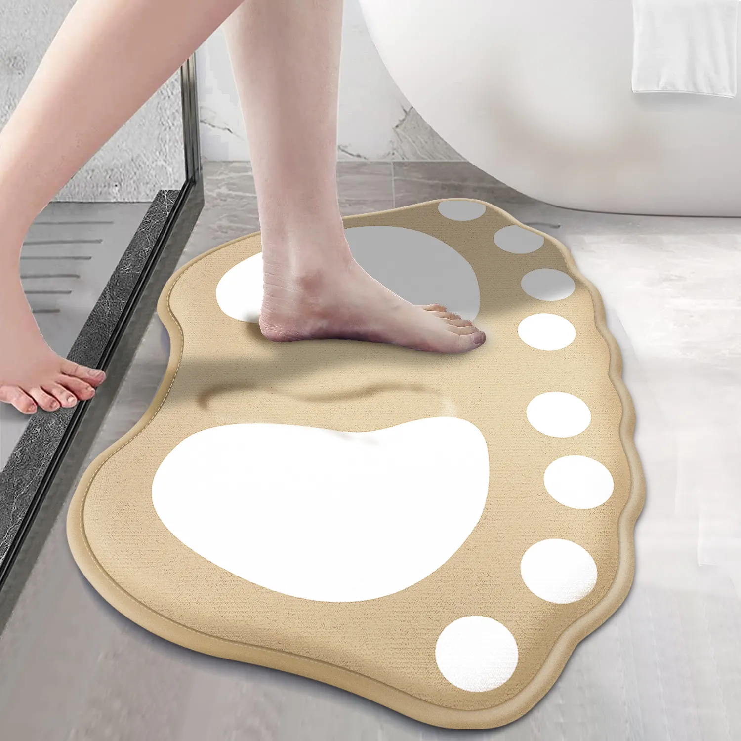 Likron Watches Premium Soft Absorbent Bath Mat Non-Slip Claw-Pattern Bathroom Rug for Comfort Style