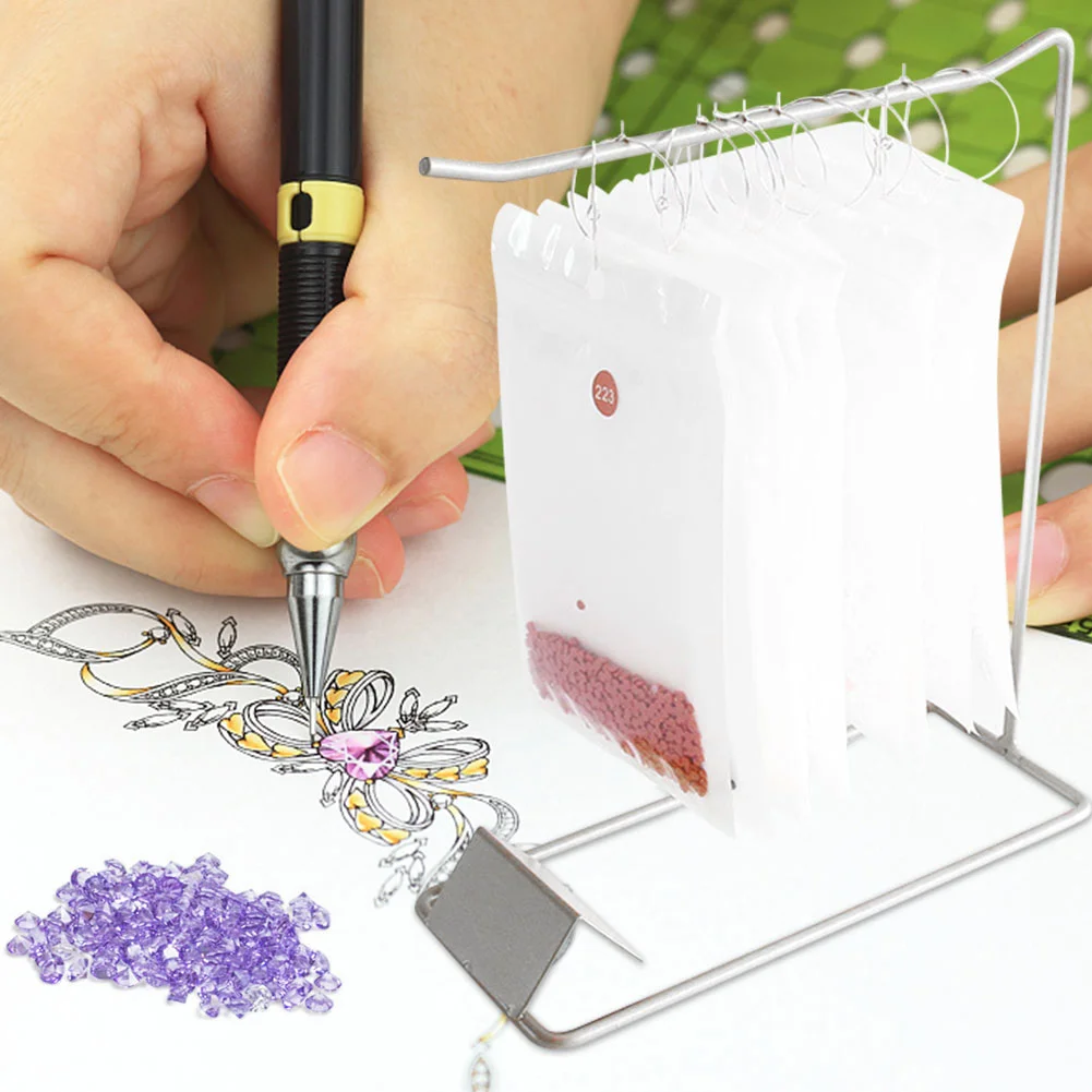 DIY Hang-up Ring Diamond Storage Rack Accessories Sets (30pcs Silver Ring)