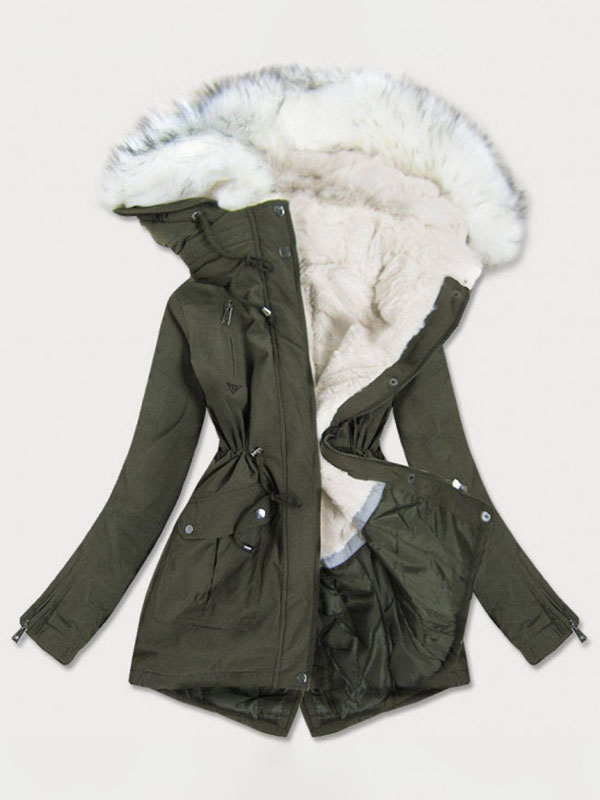 Ladies winter coat khaki