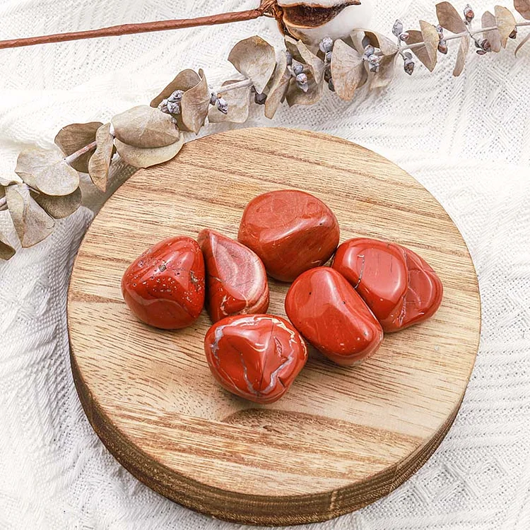 Red Jasper Natural Tumbled Stone Set