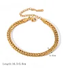 Chic Golden Stainless Steel Pearl Zircon Bracelets