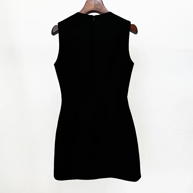 Nigikala Nigikala 2025 New Star Fashion Heavy Industry Nail Pearl Drilled Butterfly Renovation Vest Dress