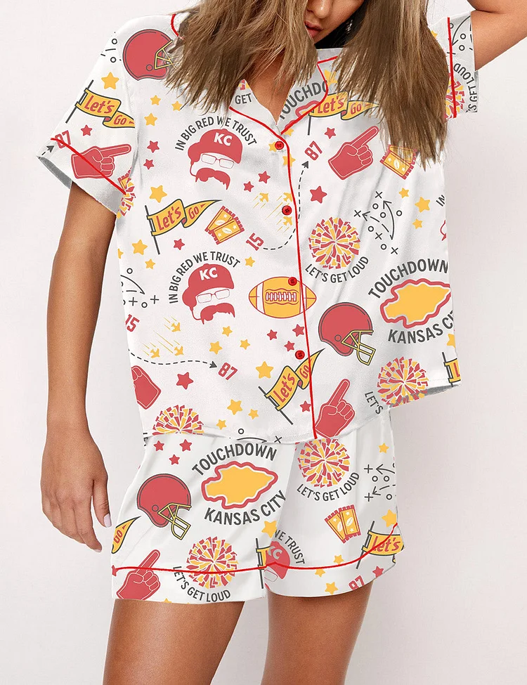 Women's Kansas City Chiefs Football Pajama Set