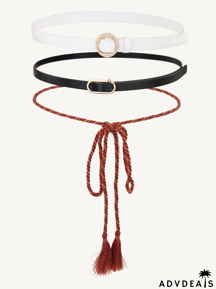 3pcs Simple Belt