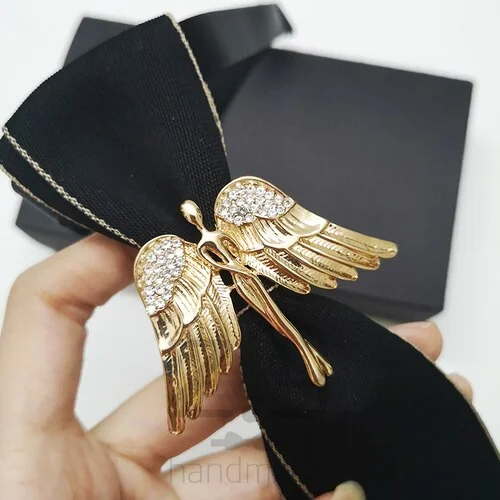 New Small Tie Men's and Women's Professional Dress Shirt Bow Tie Adult Children Accessories Luxury Rhinestone Bowtie 22CM / 28CM