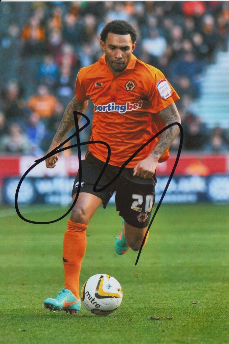 WOLVES HAND SIGNED JERMAINE PENNANT 6X4 Photo Poster painting 1.