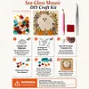 Pumpkin Ghost Glass Mosaic DIY Craft Kit &ndash; Framed Halloween Wall Art