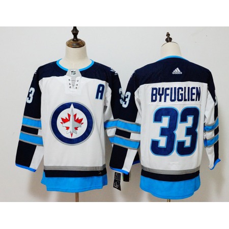 Men's  Winnipeg Jets #33 Dustin Byfuglien White Stitched NHL Jersey