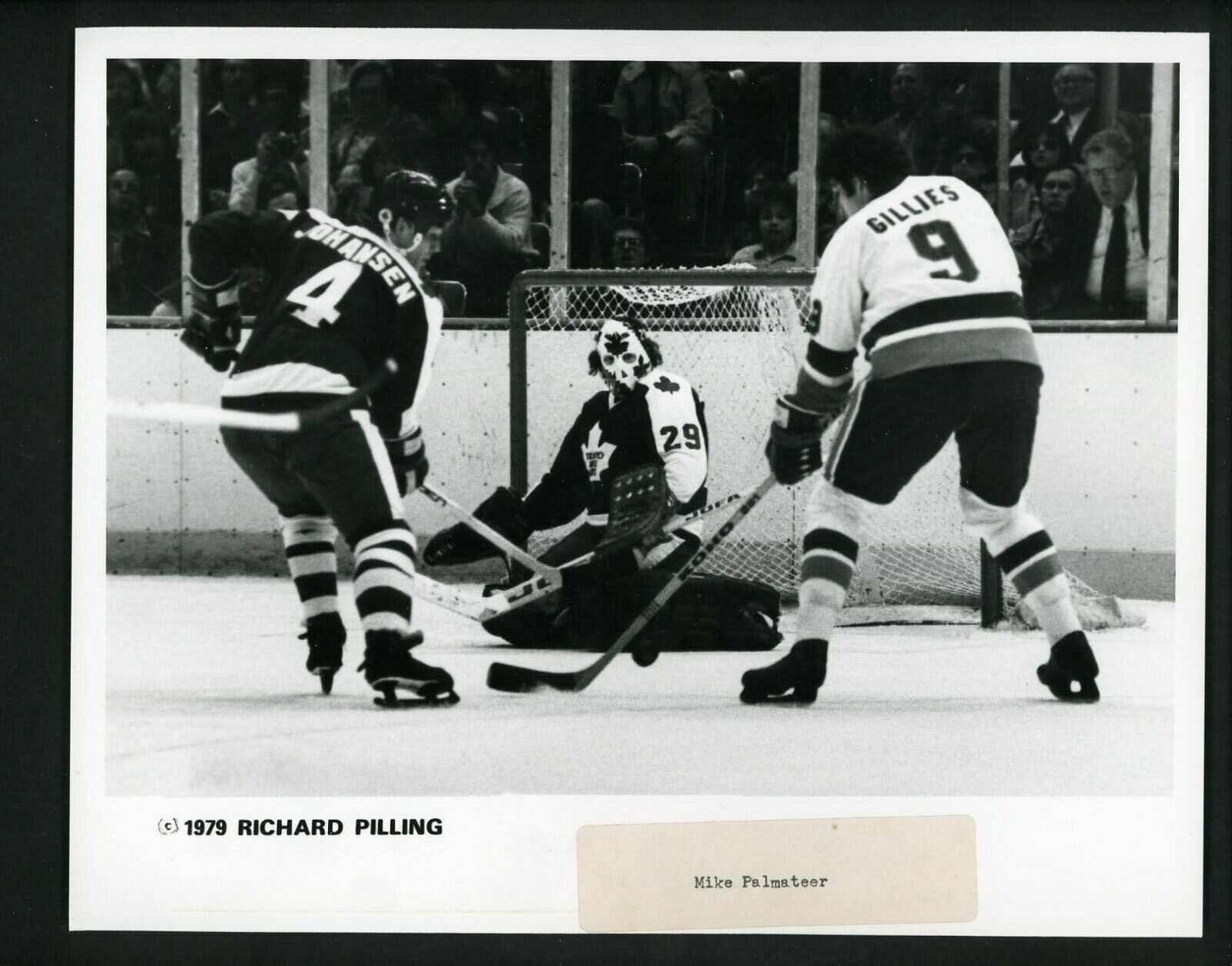 Mike Palmateer & Clark Gillies 1979 Press Photo Poster painting Toronto Maple Leafs vs Islanders