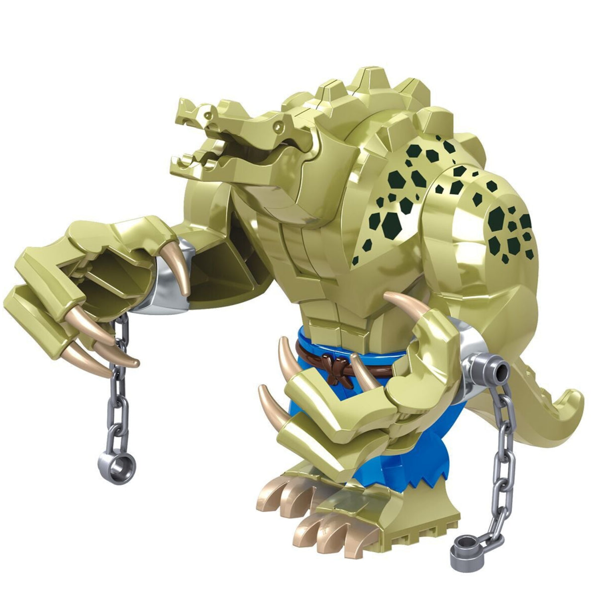 Killer Croc Custom DC Comics Supervillain Large Minifigure Minifigure Bricks monstertoys