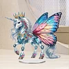 DIY Butterfly Horse Acrylic Diamond Painting Desktop Ornaments