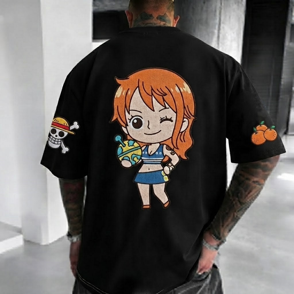 Men's Long-Sleeve Cartoon Print T-Shirt