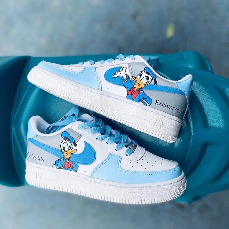 Custom Hand-Painted Sneakers- "Customized Duck"