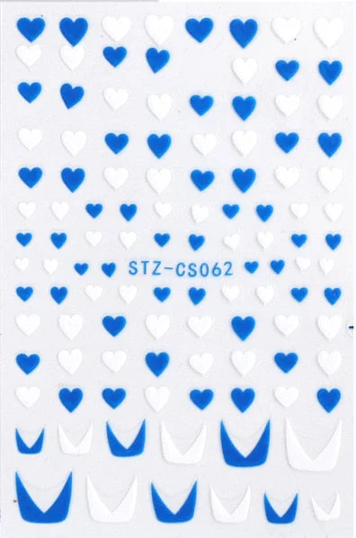 3D Swirl Lines Nail Sticker Geometry Irregular Whirling Wave Cow Print Decal on Nails Art Charms Manicure Slider Tip Accessories-Nail Inspo