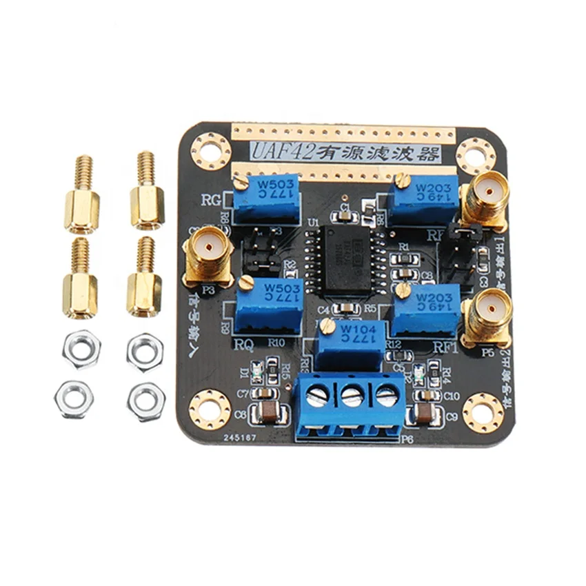 UAF42 Universal Active Filter Module High Low Pass Band Pass Filtering Tunable Active Band Pass Filter Module