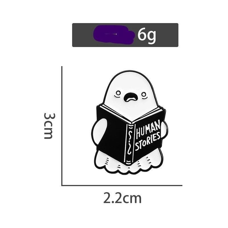 Cartoon Style Cute Pin Animal Letter Alloy Stamping Stoving Varnish Plating Unisex Badge Brooches Collar Pin