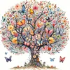 Butterfly Tree-11CT Stamped Cross Stitch 40*40cm tapestrymarket