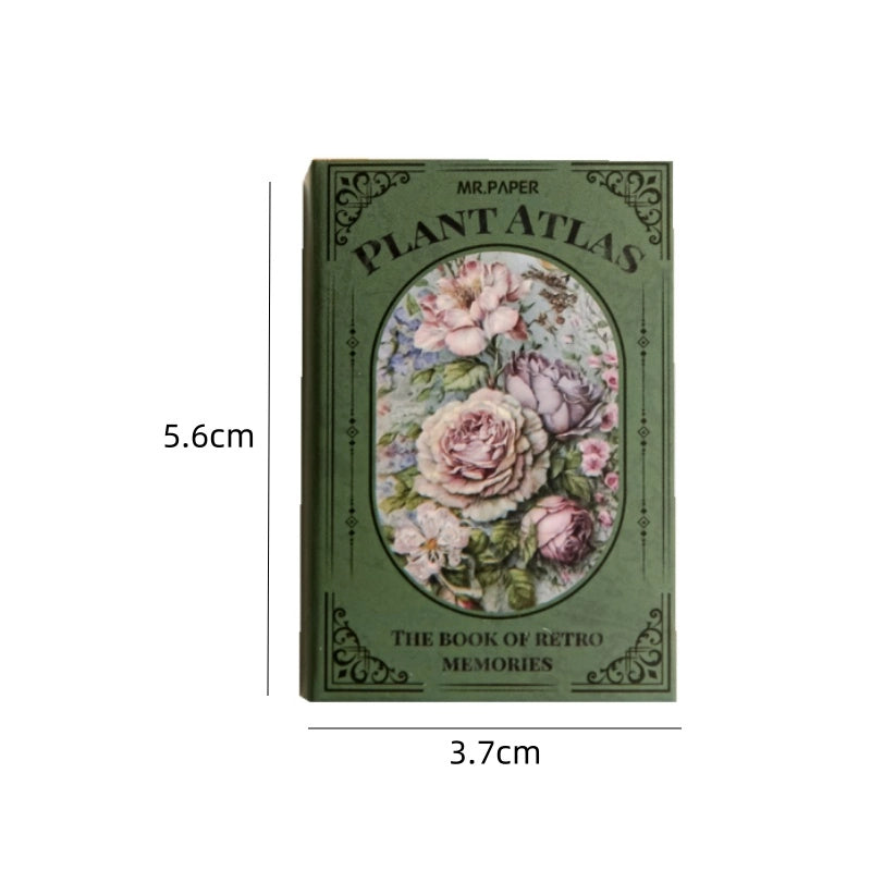 100 Pieces Per Book Planet Plant Butterfly Class Learning School Paper Classical Retro Card