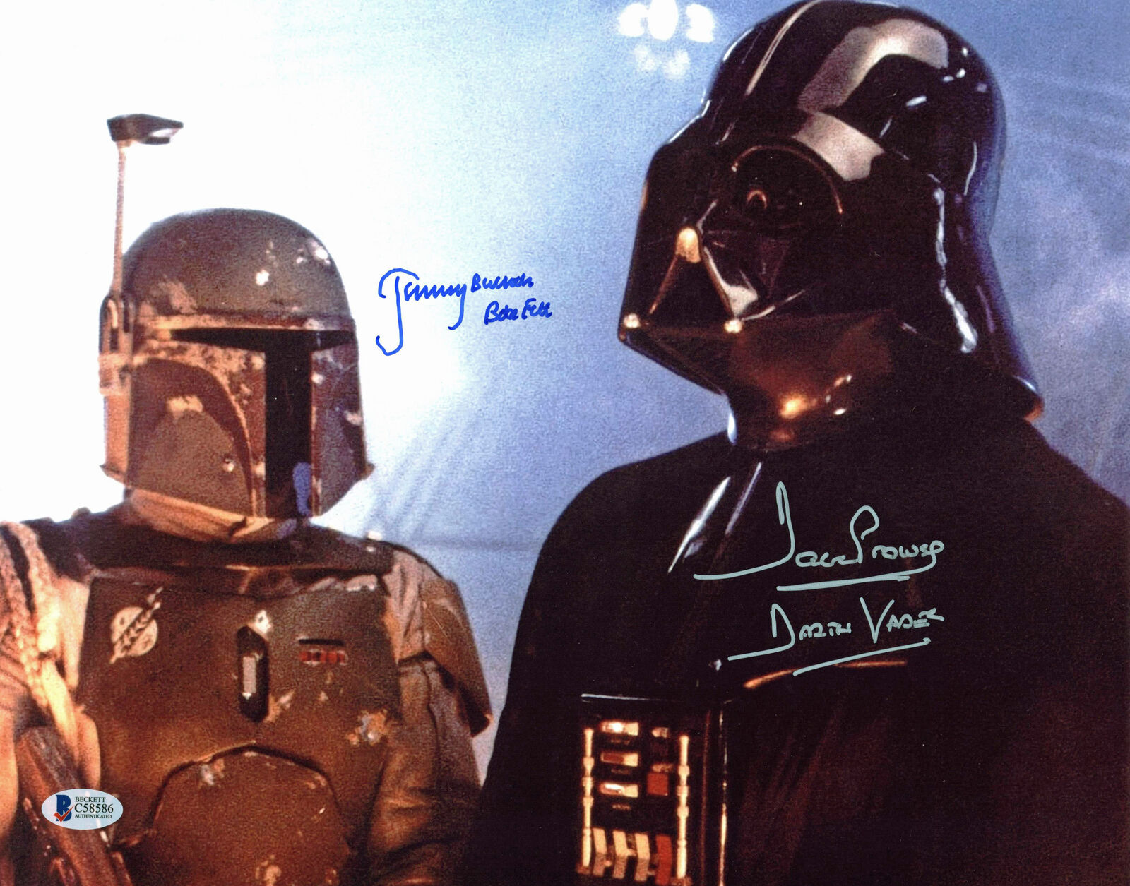 David Prowse & Jeremy Bulloch Star Wars Authentic Signed 11x14 Insc. Photo Poster painting BAS