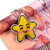little stars - Stamped Bead Embroidery - Keychain