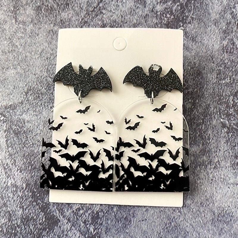 1 Pair Modern Style Streetwear Bat Arylic Drop Earrings