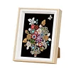 Framed Pearl Diamond Painting - Special Shaped - Colorful Flower Baskets (17x22cm)
