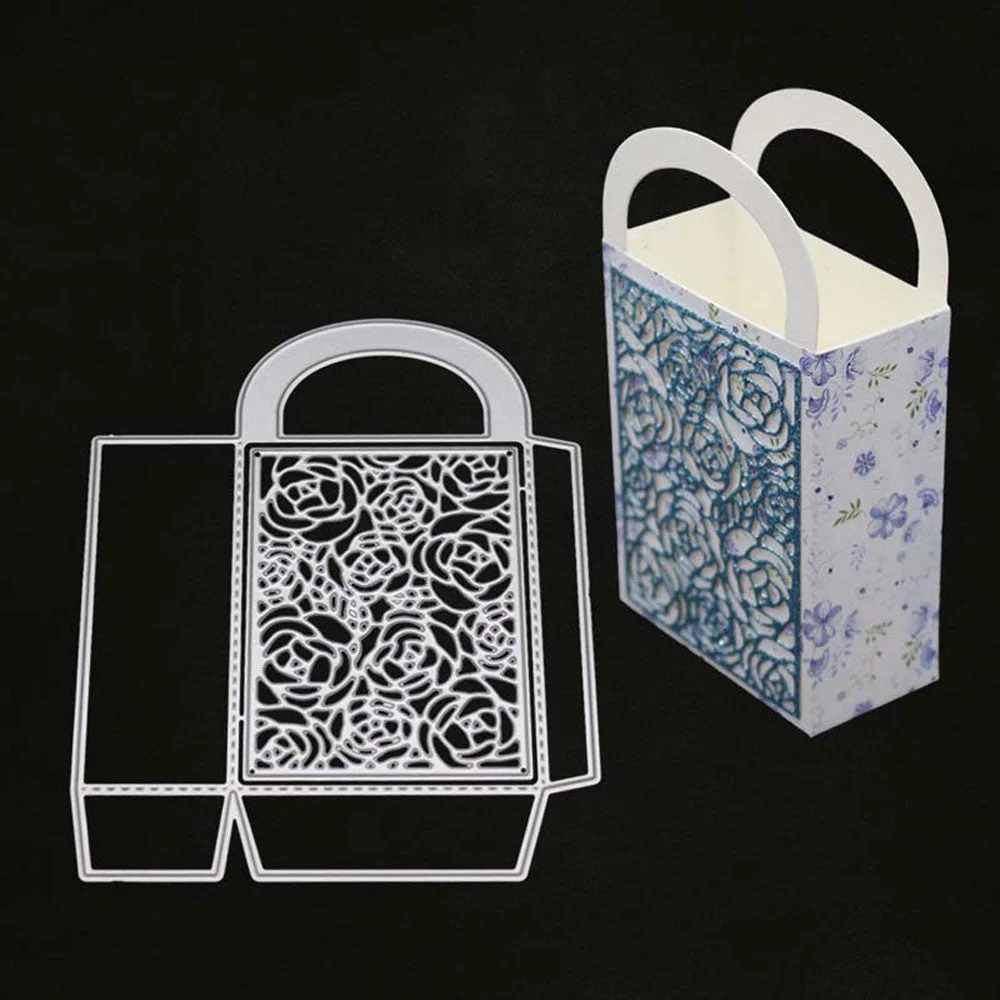 Box Metal Cutting Dies Flowers Stencils For DIY Scrapbooking Album Paper Card Craft Making Embossing Birthday Stamps and Dies