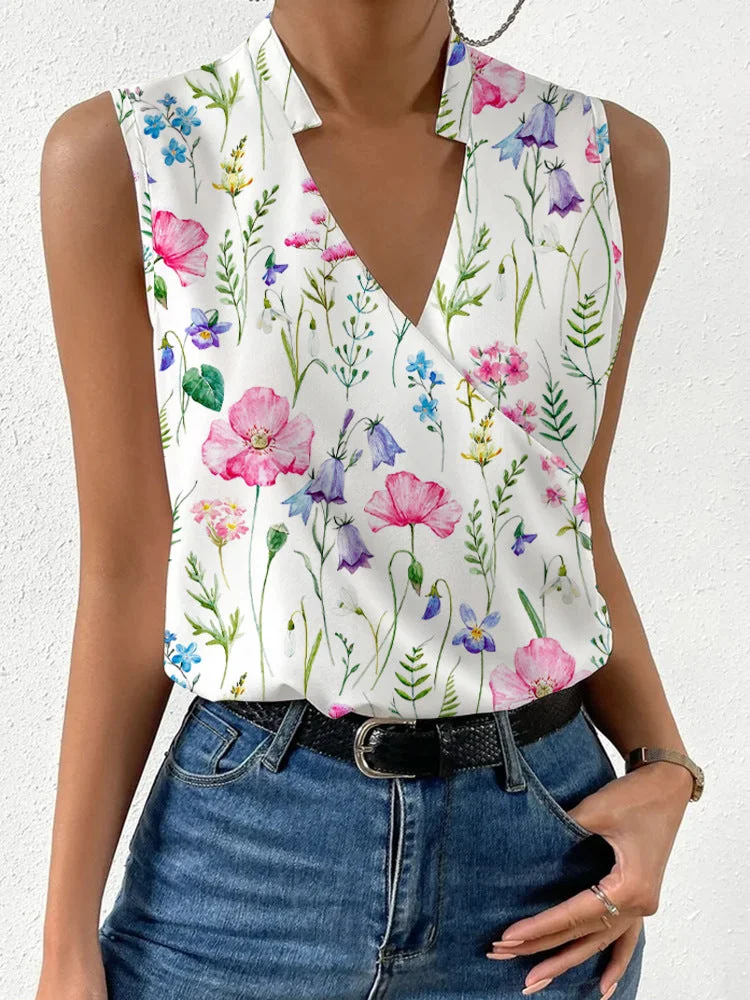 Uveng Summer Printed Shirt French Style Design Blouses