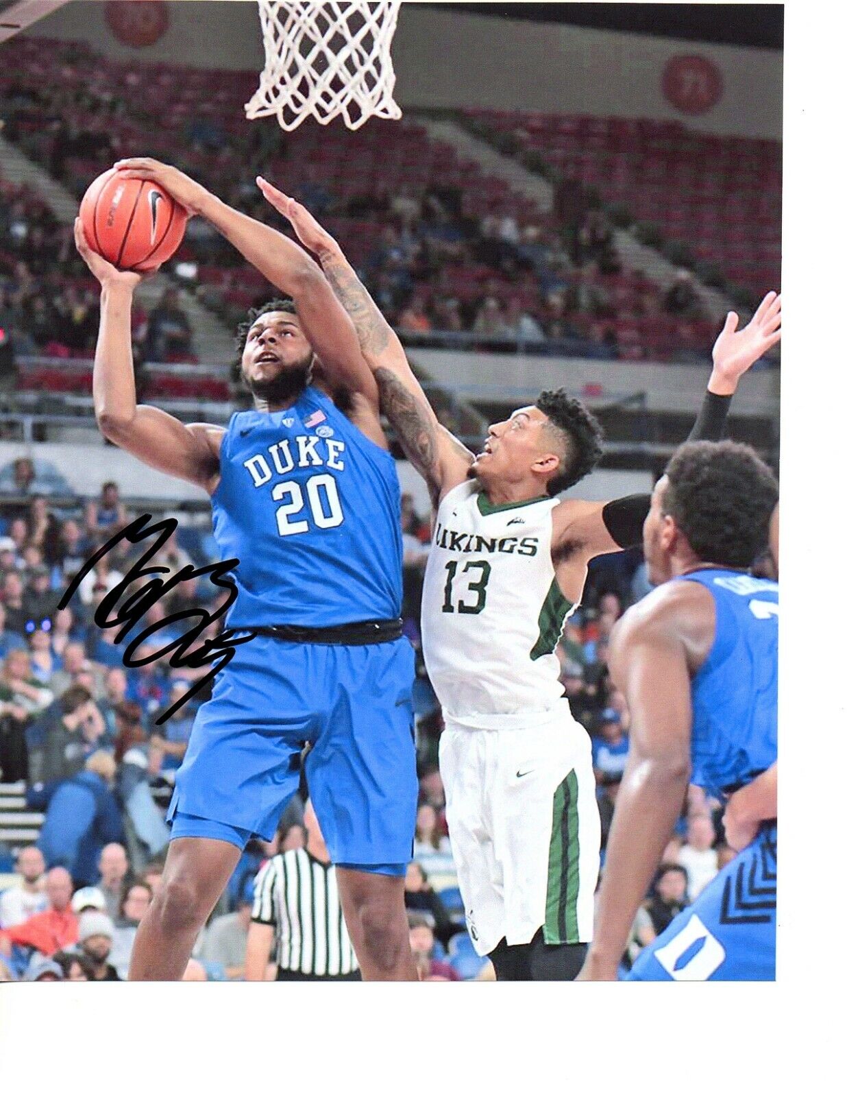 Marques Bolden Autograph Signed Photo Poster painting 8x10 Duke Blue Devils COA NBA