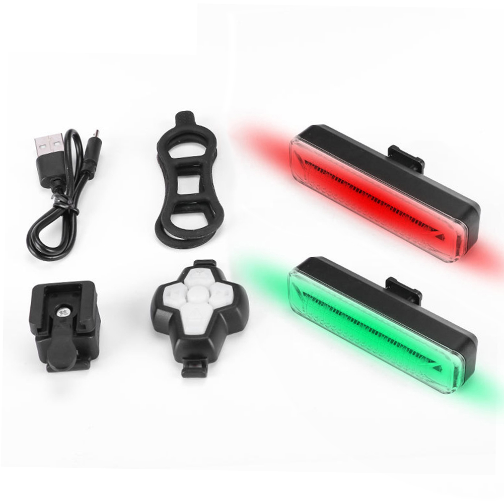 

Bicycle Rear Light Alarm USB Charge Wireless Remote Control LED Tail Lamp, Green, 501 Original