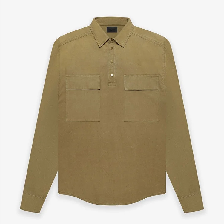 Fog Fear of God Essentials Coat Loose High Street Canvas Tooling Blouse Jerry Same Shirt