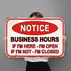 Notice Business Hours Open And Closed - Vintage Metal Signs(12*16Inch) - Warning