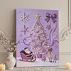 (40x50cm)DIY Pearl Painting Framed Pink Xmas CHandmade Pearl Material Art Kit Living Room Decor