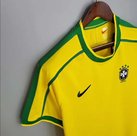 Retro Brazil 1998 home Football shirt Thai Quality